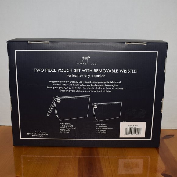 DABNEY LEE 2 Piece Wristlet/Pouch Set Pink Hearts *New With Tags* - Picture 4 of 13